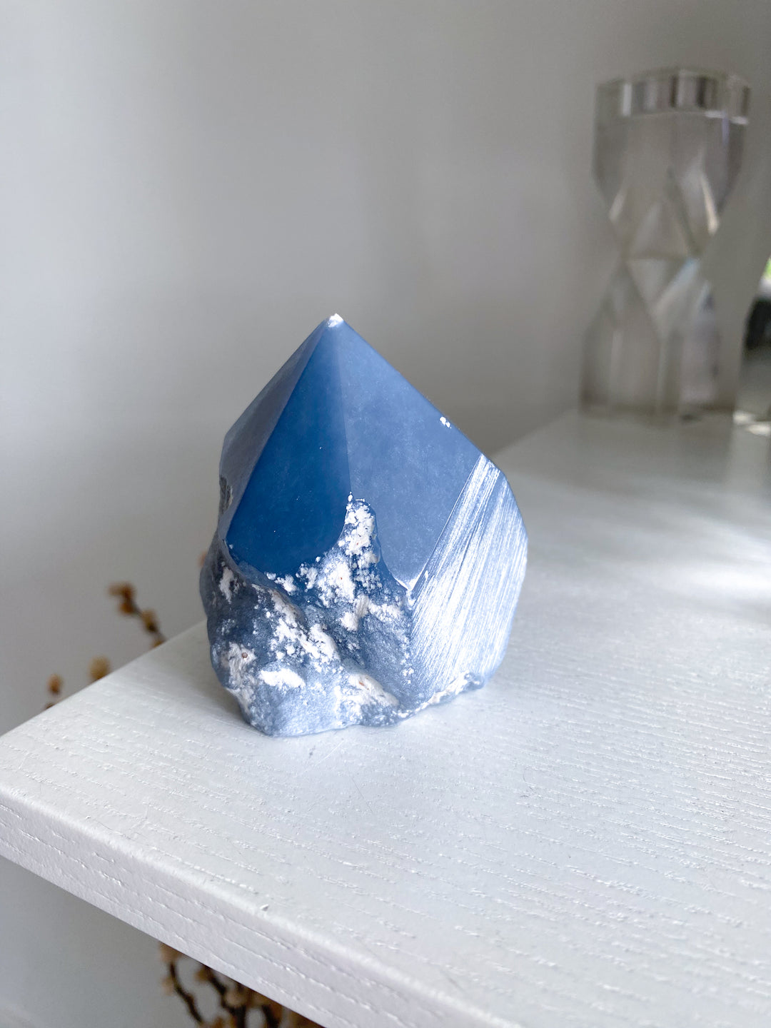 Angelite Top Polish Point #3 - Chipped