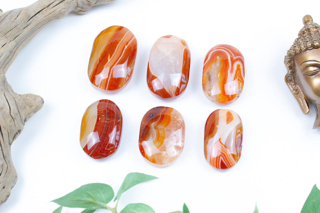 Carnelian Palm Stones - You Choose