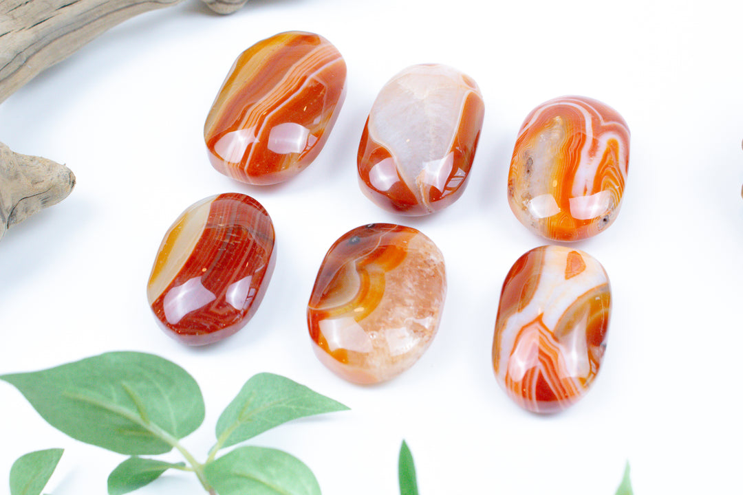 Carnelian Palm Stones - You Choose