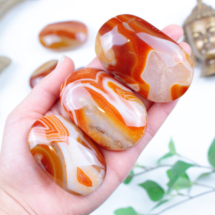 Carnelian Palm Stones - You Choose