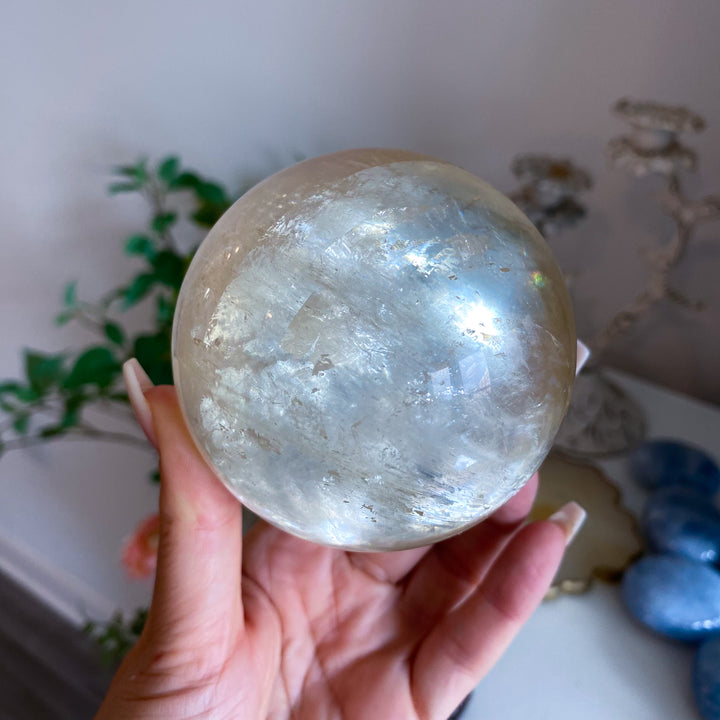 Dimensional Honey Calcite Sphere 
