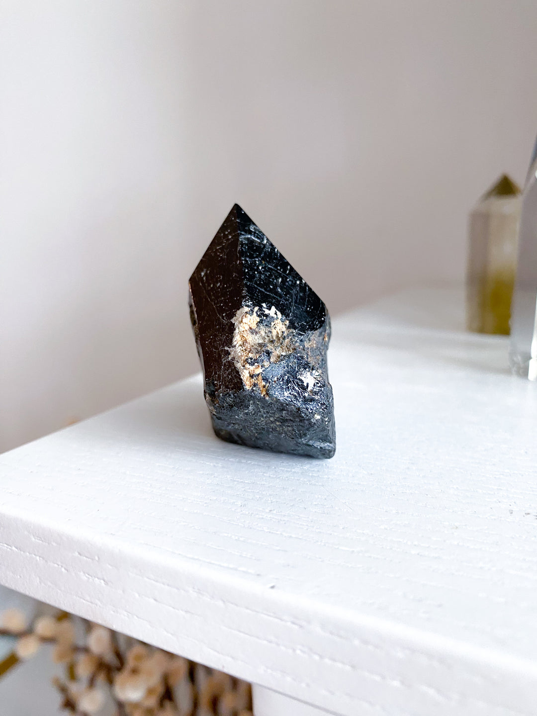 Shiny Black Tourmaline Top Polish Point #10