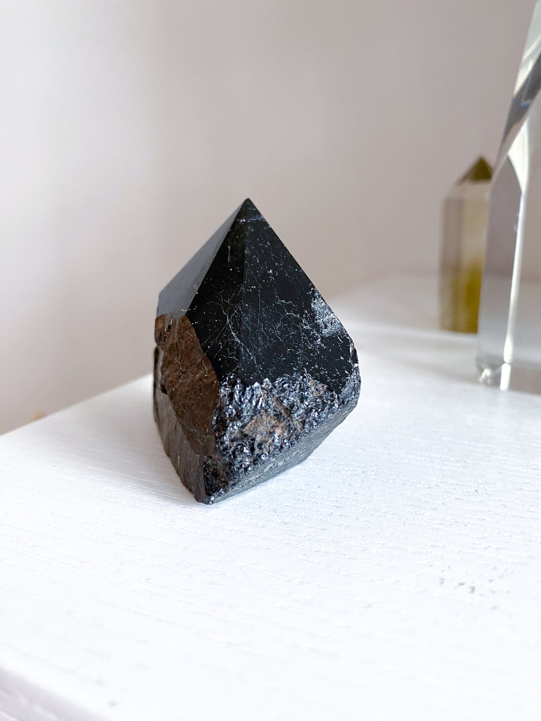 Shiny Black Tourmaline Top Polish Point #10