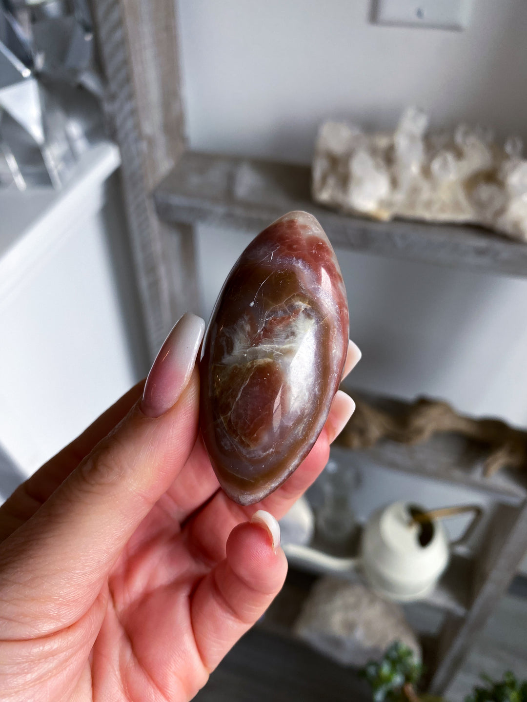 Small Banded Pink Onyx Shiva