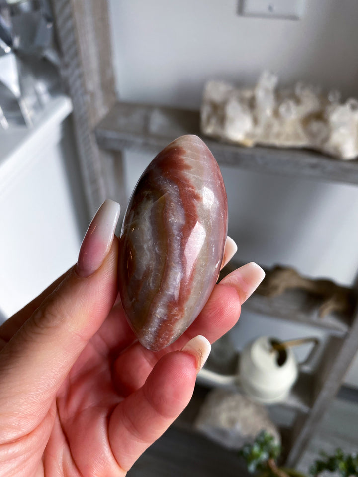 Small Banded Pink Onyx Shiva