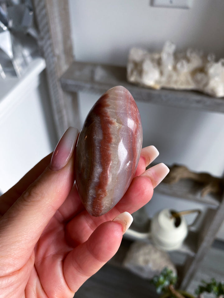Small Banded Pink Onyx Shiva