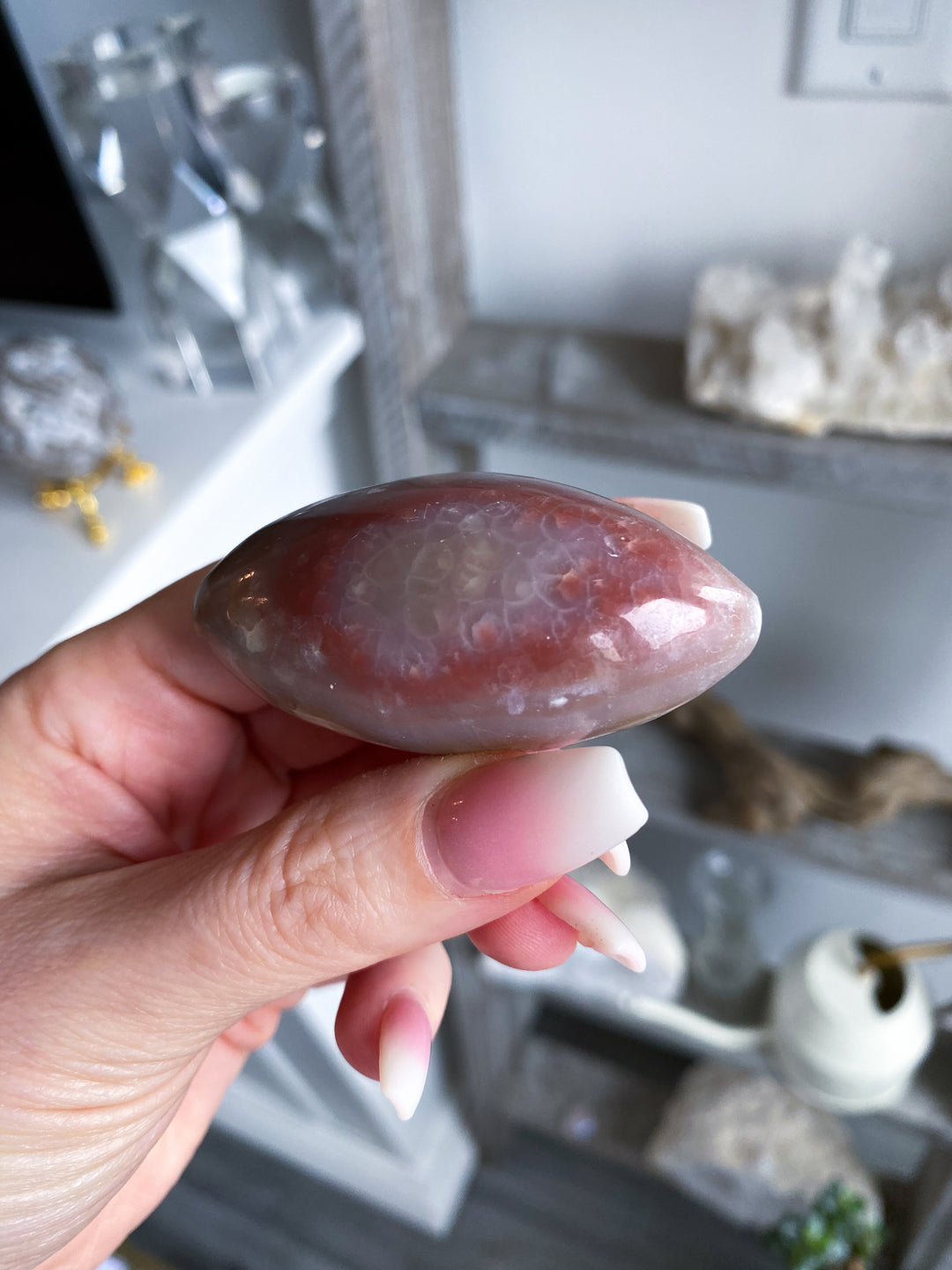 Small Banded Pink Onyx Shiva