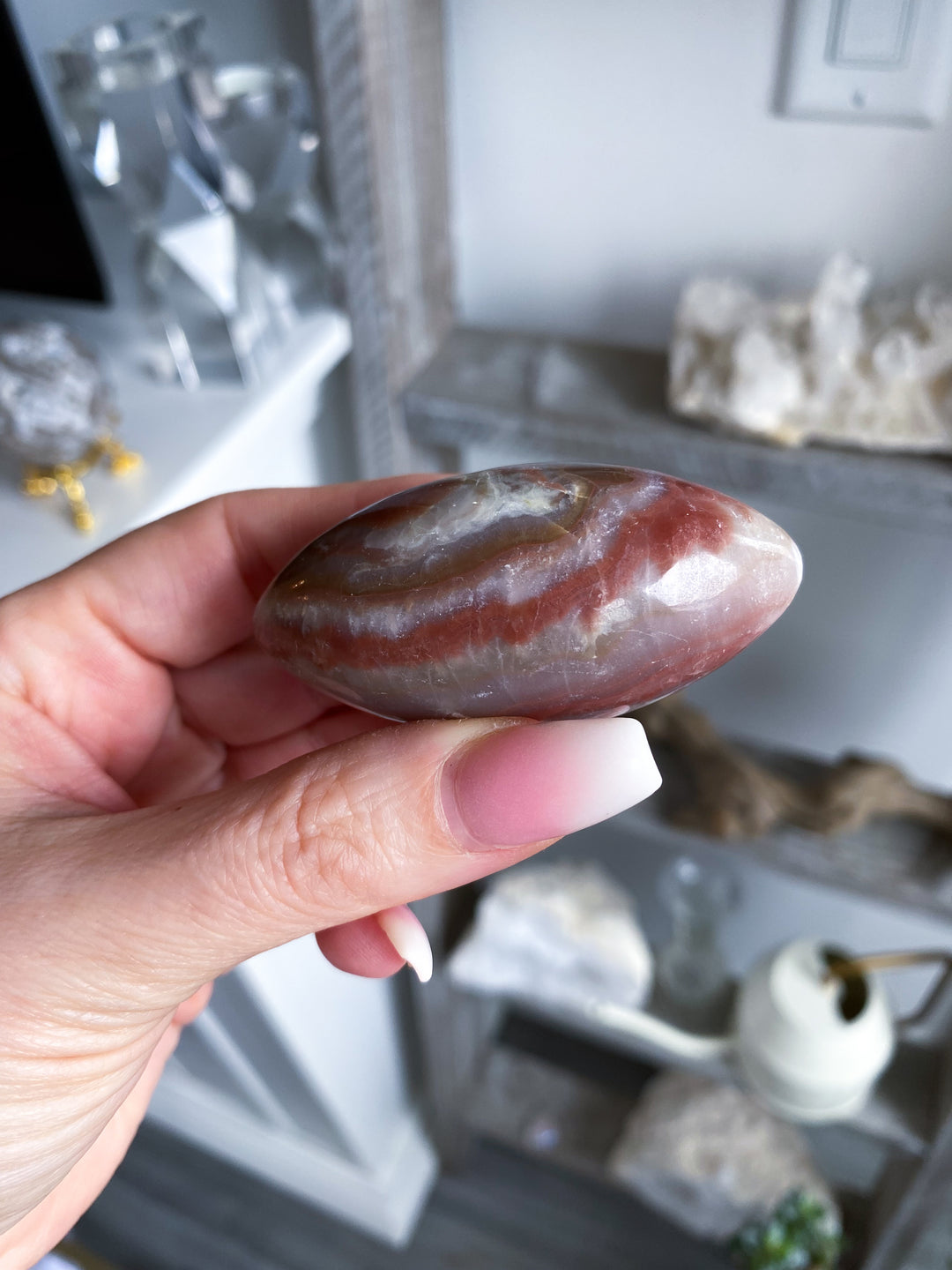 Small Banded Pink Onyx Shiva