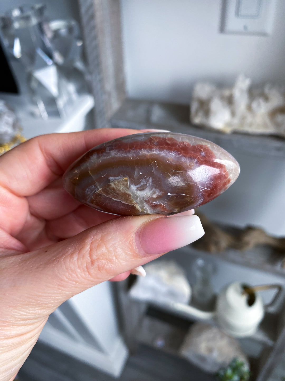 Small Banded Pink Onyx Shiva