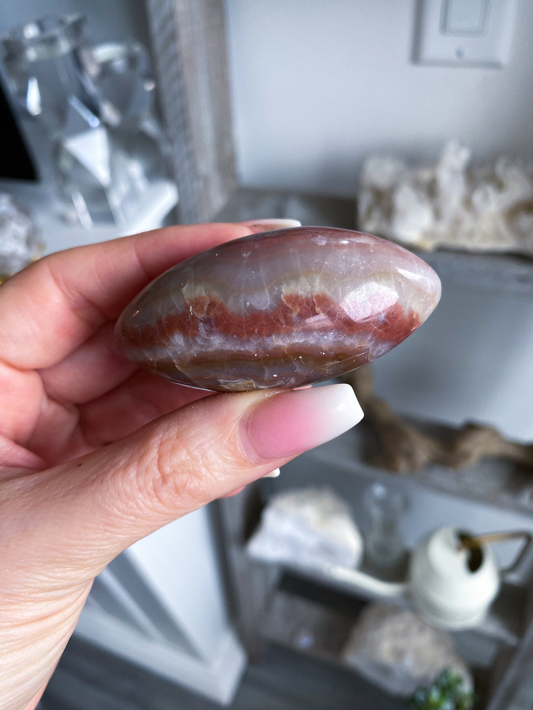 Small Banded Pink Onyx Shiva