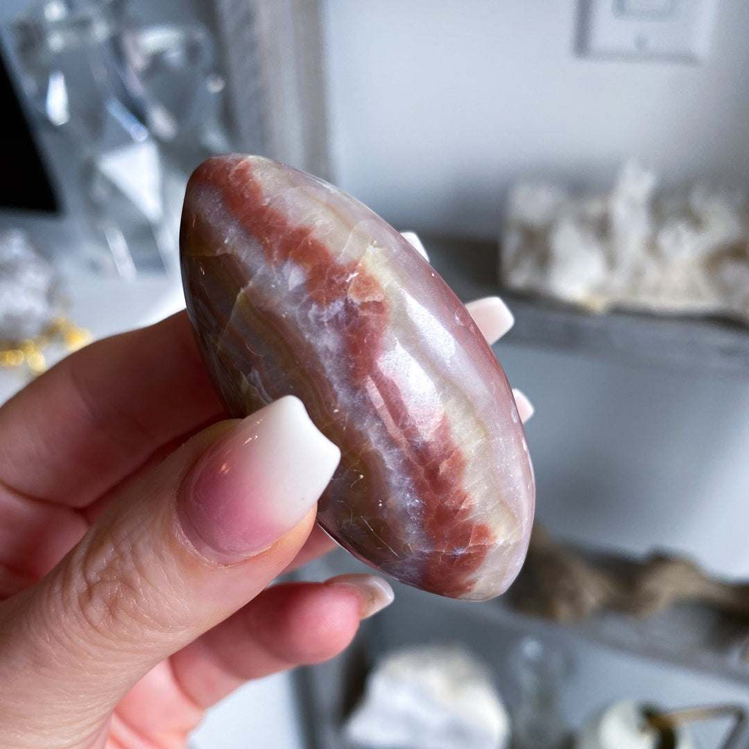 Small Banded Pink Onyx Shiva