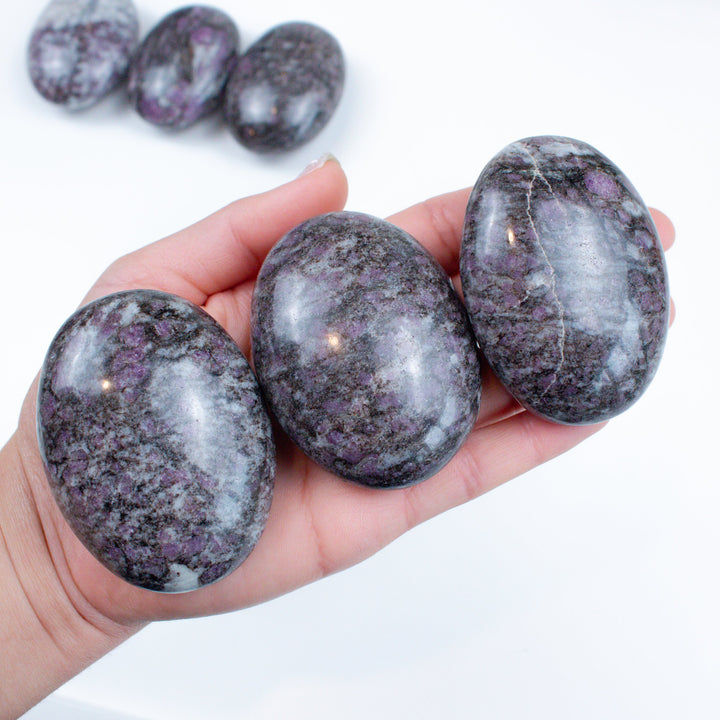 Ruby in Matrix Palm Stone