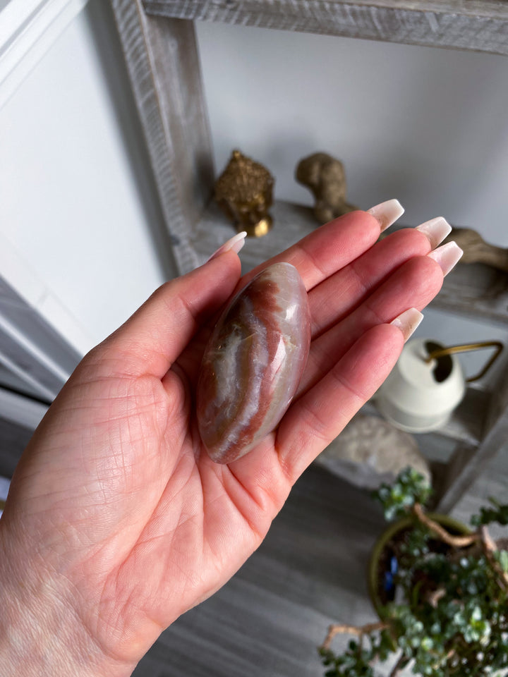 Small Banded Pink Onyx Shiva