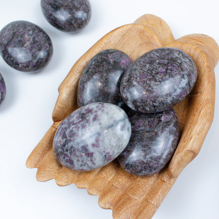 Ruby in Matrix Palm Stone