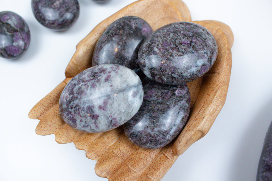 Ruby in Matrix Palm Stone