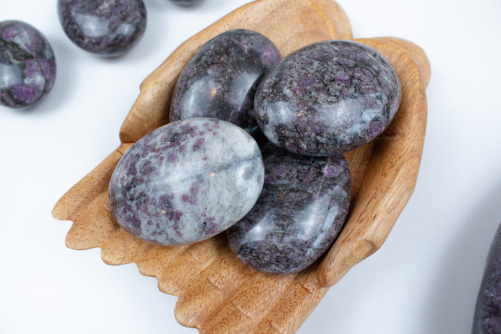 Ruby in Matrix Palm Stone