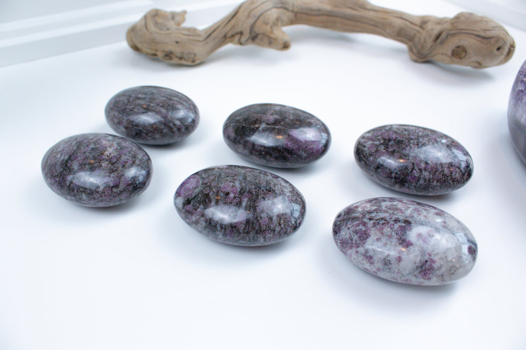 Ruby in Matrix Palm Stone