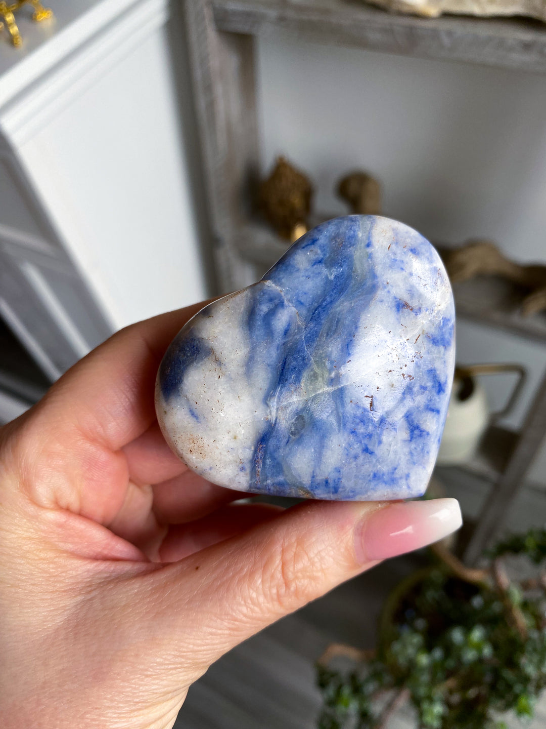 Large Afghanite Heart with Yellow Stripe