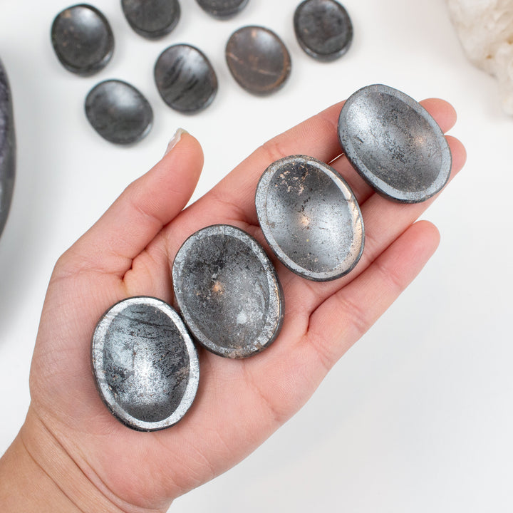 Hematite Worry Stone - Grounding - Energy Cleansing