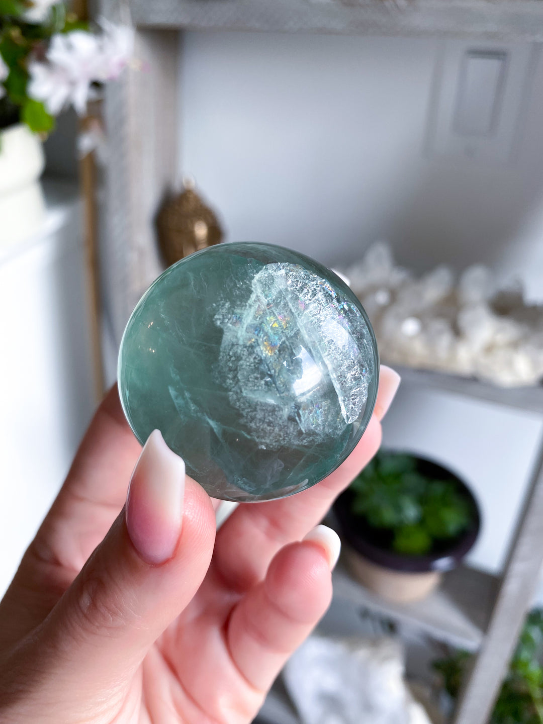 Small Green Fluorite Sphere