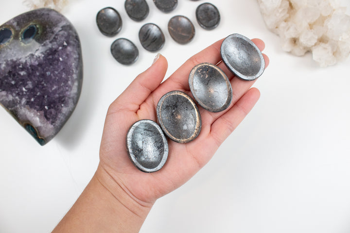Hematite Worry Stone - Grounding - Energy Cleansing