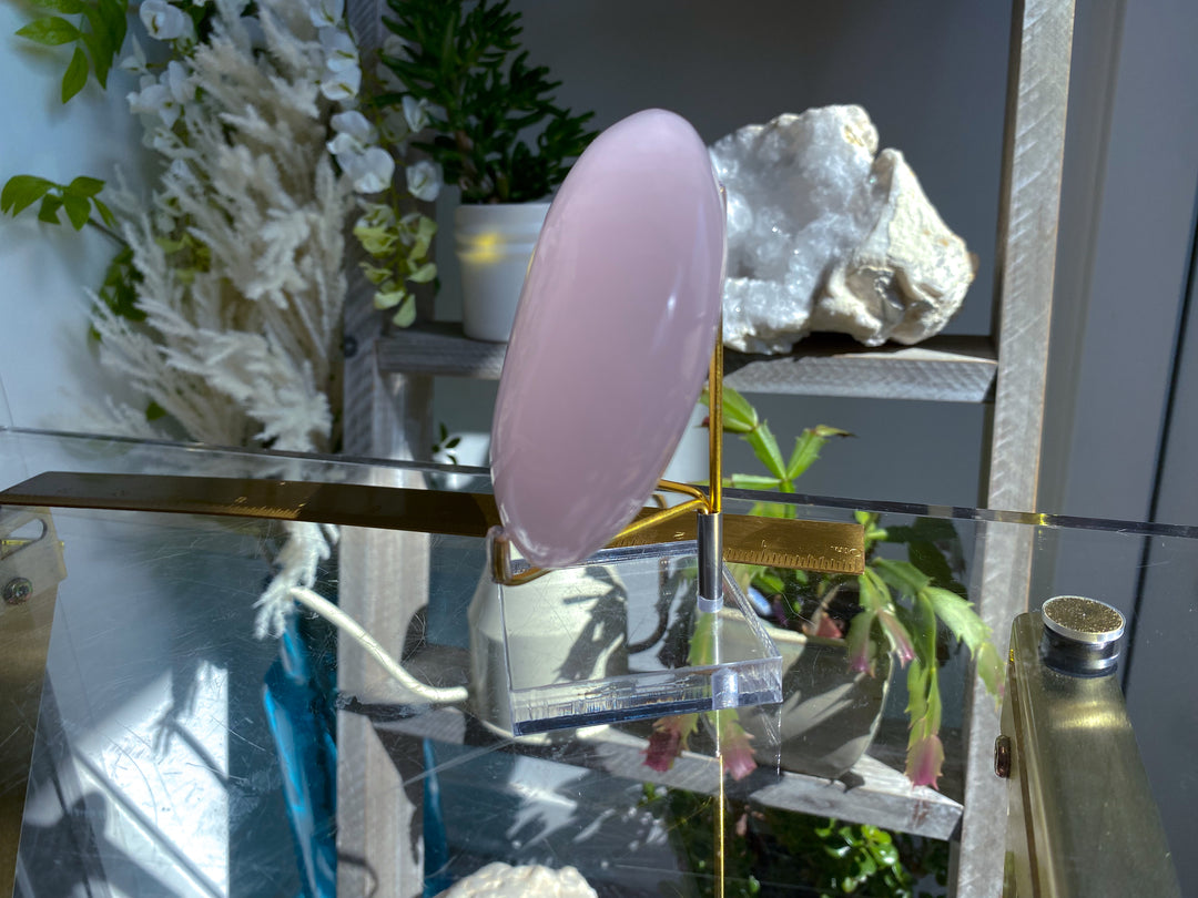 XL Pink Calcite Palm Stone Statement Piece 1lb 9oz