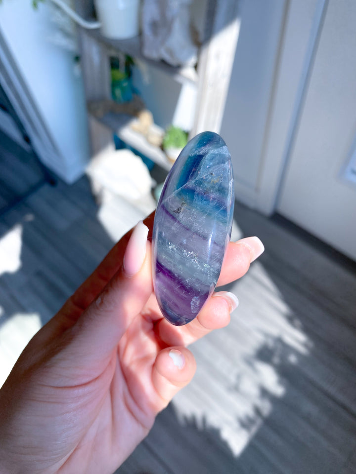 Beautiful Unicorn Rainbow Fluorite Palm #3