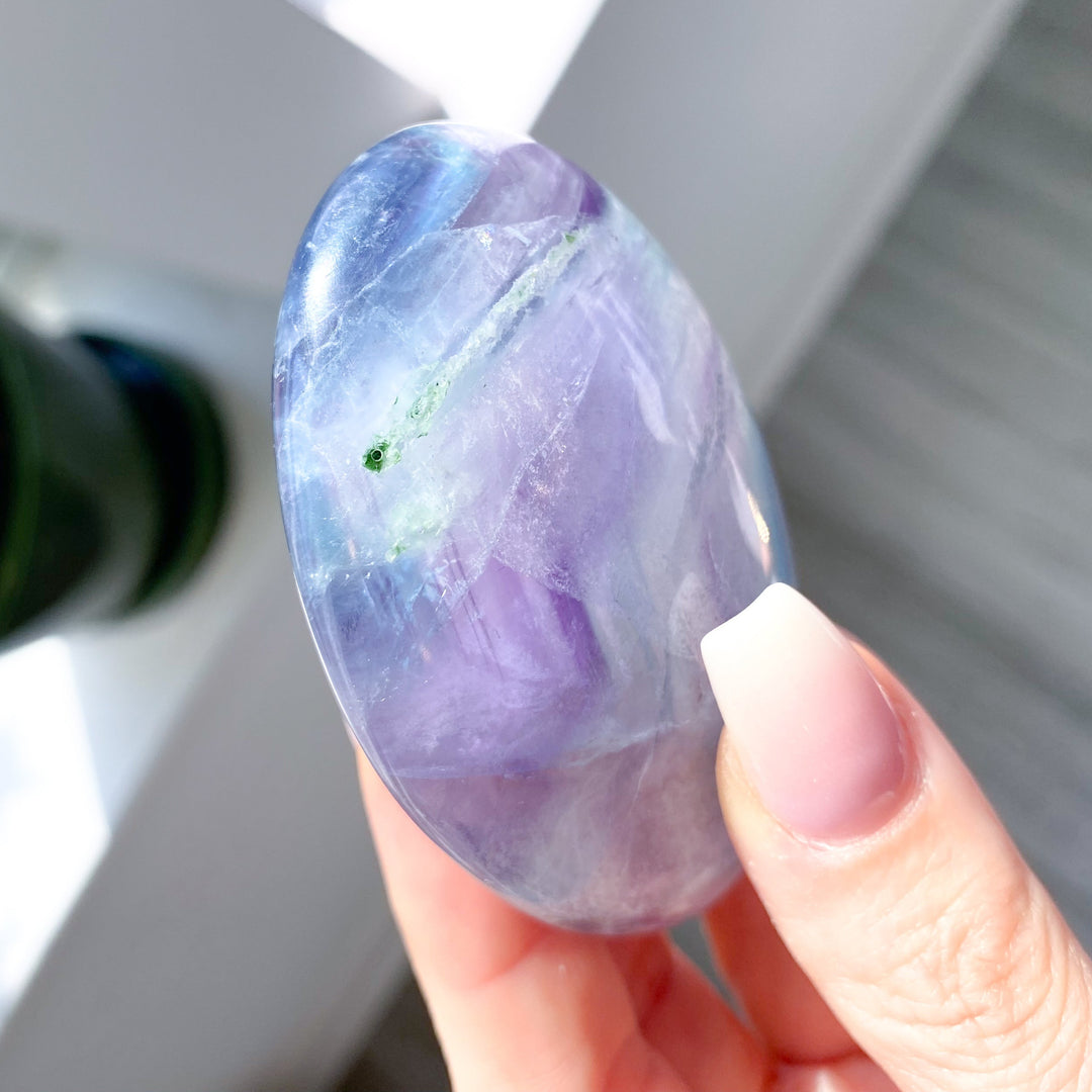 Beautiful Unicorn Rainbow Fluorite Palm #3