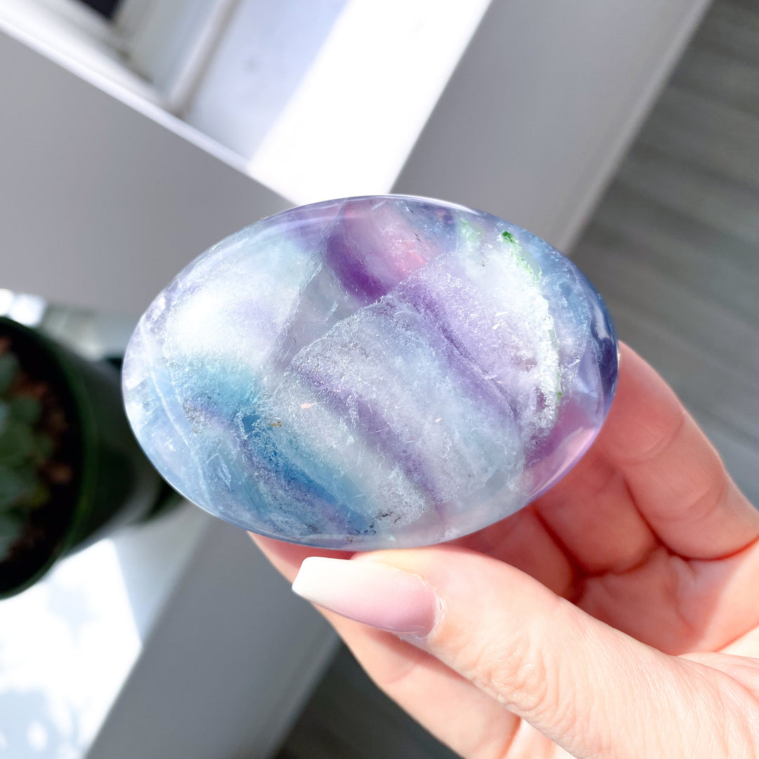 Beautiful Unicorn Rainbow Fluorite Palm #3
