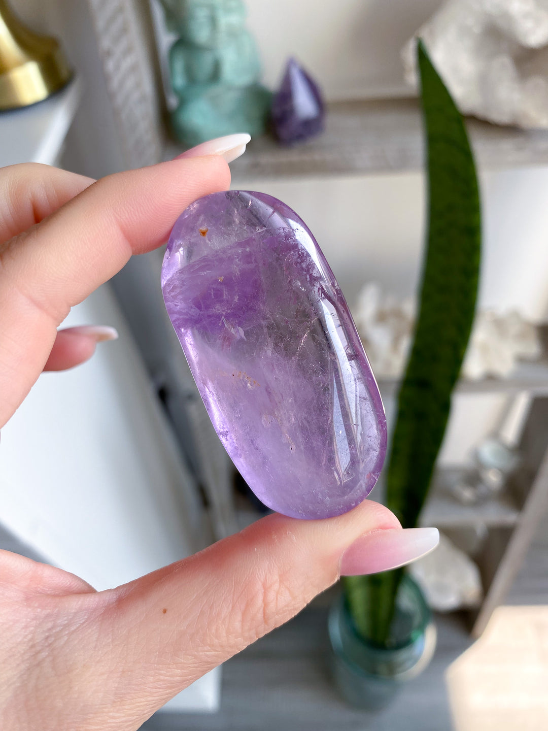 Small Amethyst Palm Stone 