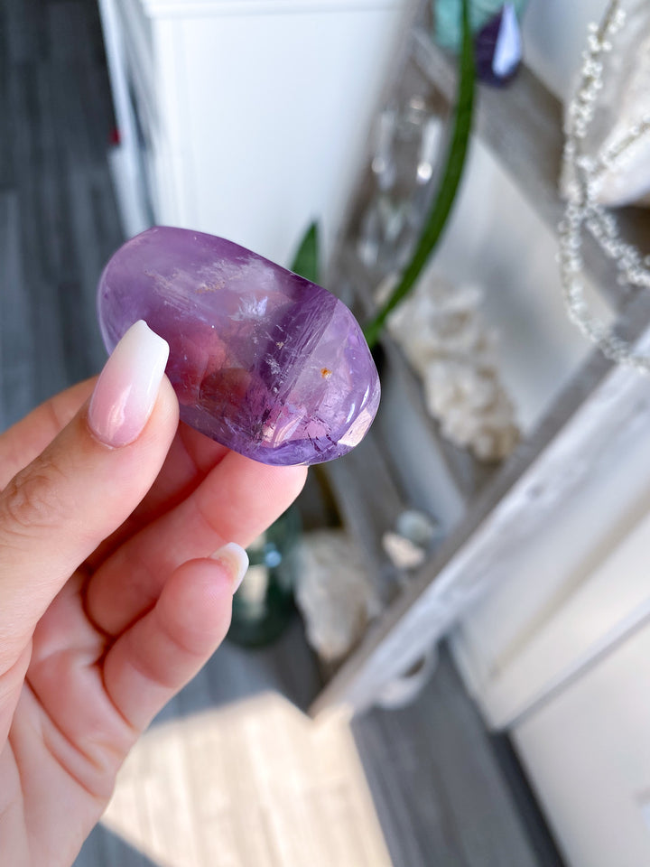 Small Amethyst Palm Stone 