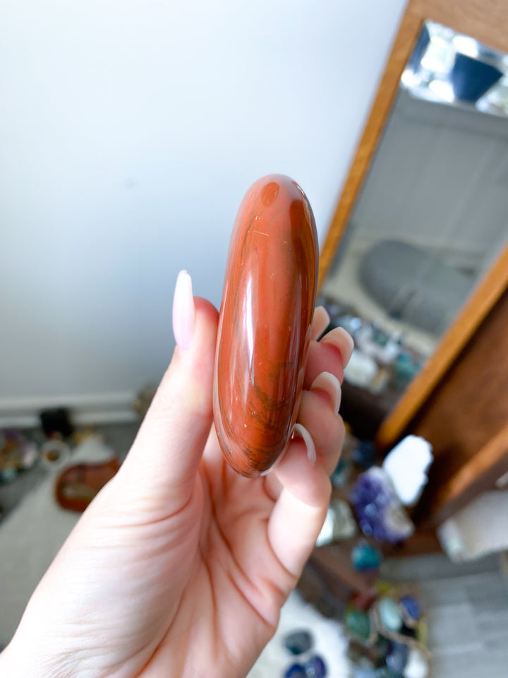 Large Red Jasper Palm Stone #1