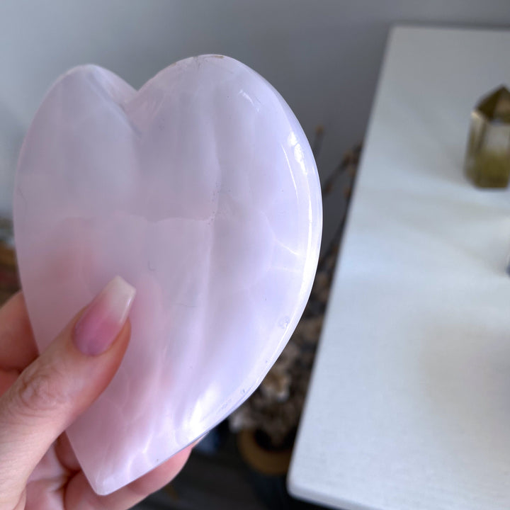 Pink Calcite Heart Dish - Imperfect