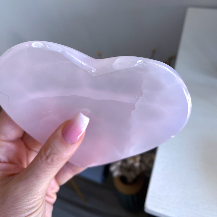 Pink Calcite Heart Dish - Imperfect