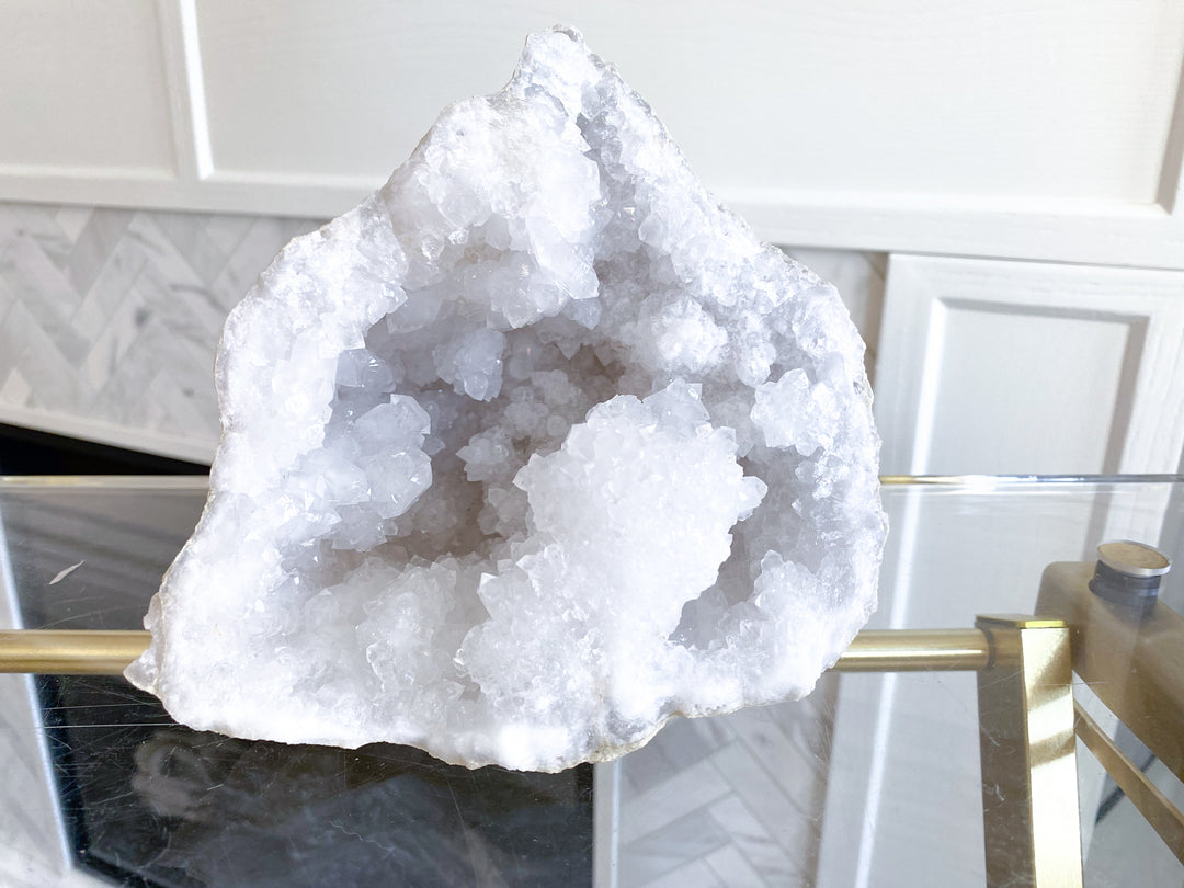 3lb+ GIANT White Calcite Geode - Get Exact Piece