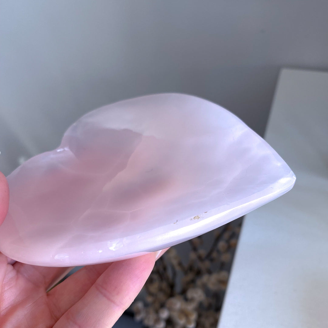 Pink Calcite Heart Dish - Imperfect