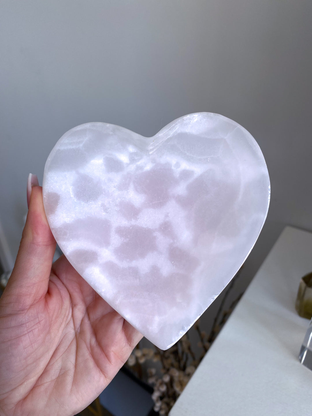 Pink Calcite Heart Dish - Imperfect
