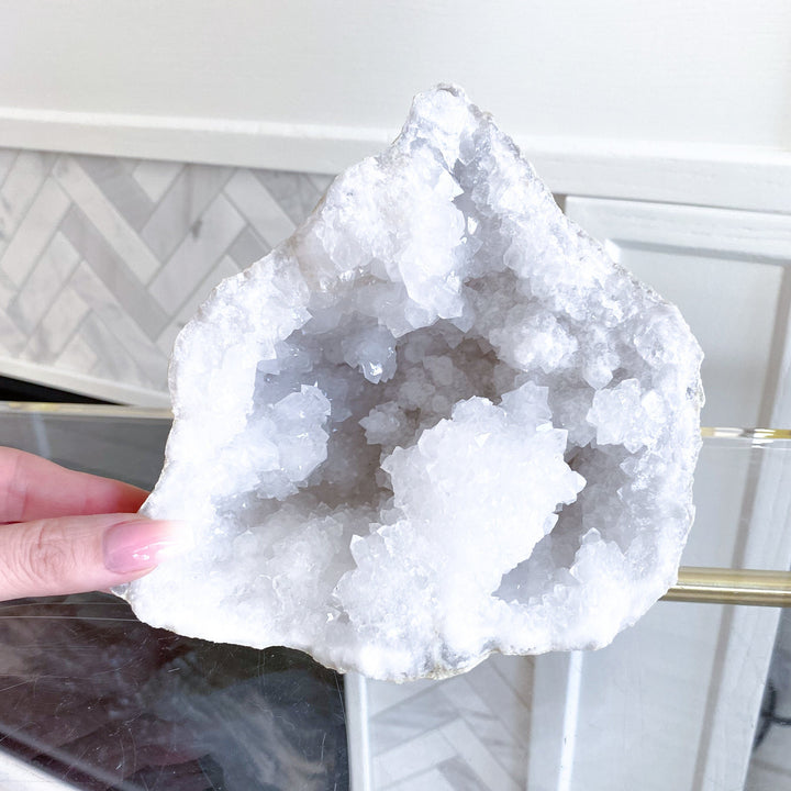 3lb+ GIANT White Calcite Geode - Get Exact Piece