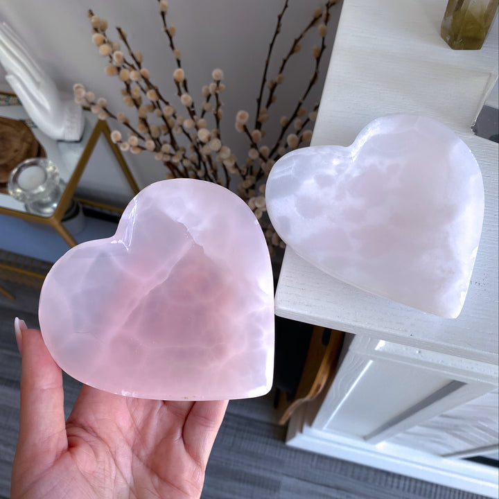 Pink Calcite Heart Dish - Imperfect