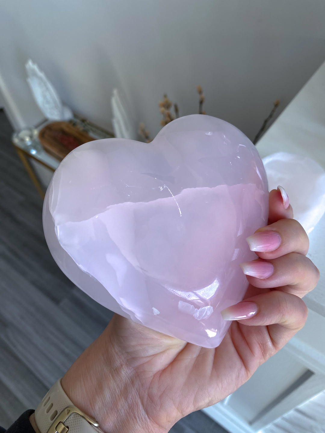 Pink Calcite Heart Dish - Imperfect