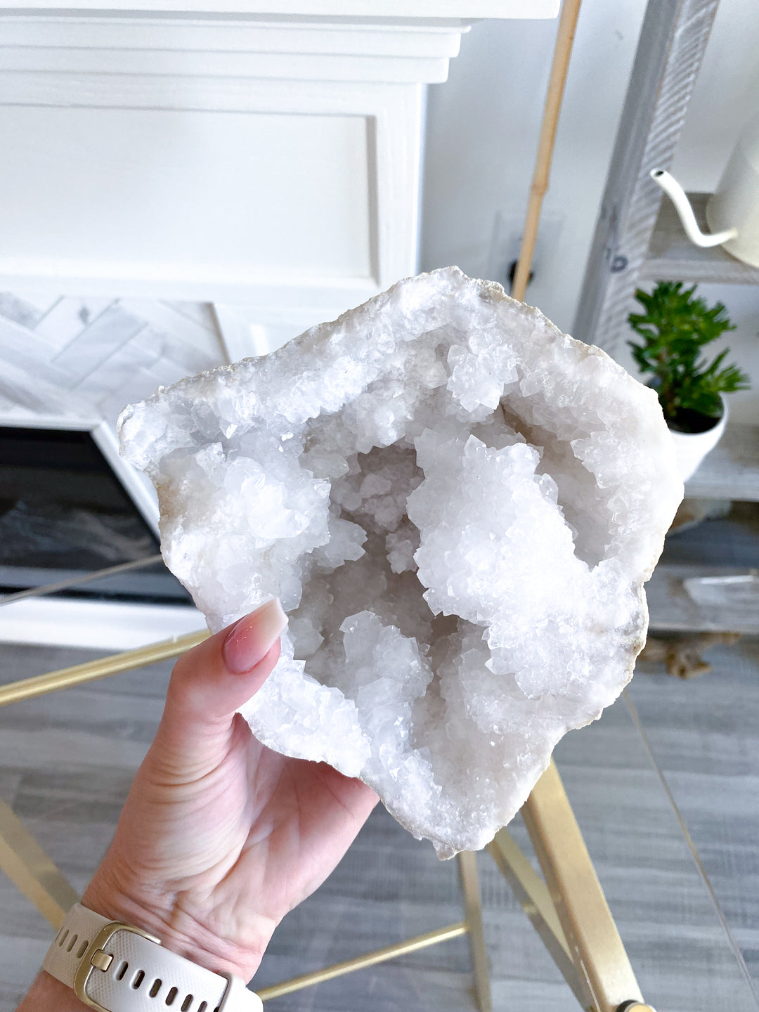 3lb+ GIANT White Calcite Geode - Get Exact Piece