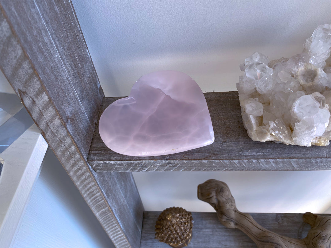 Pink Calcite Heart Dish - Imperfect