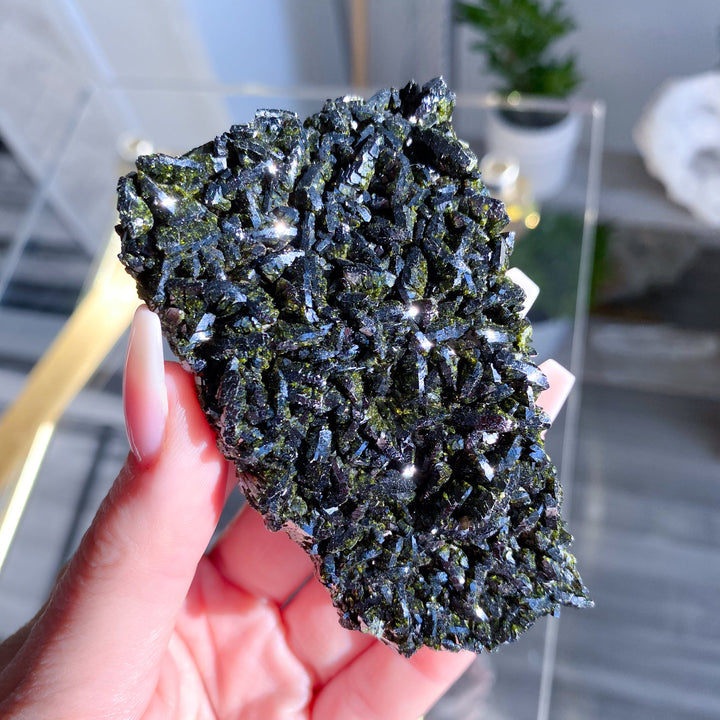 Deep Green Epidote Cluster #2