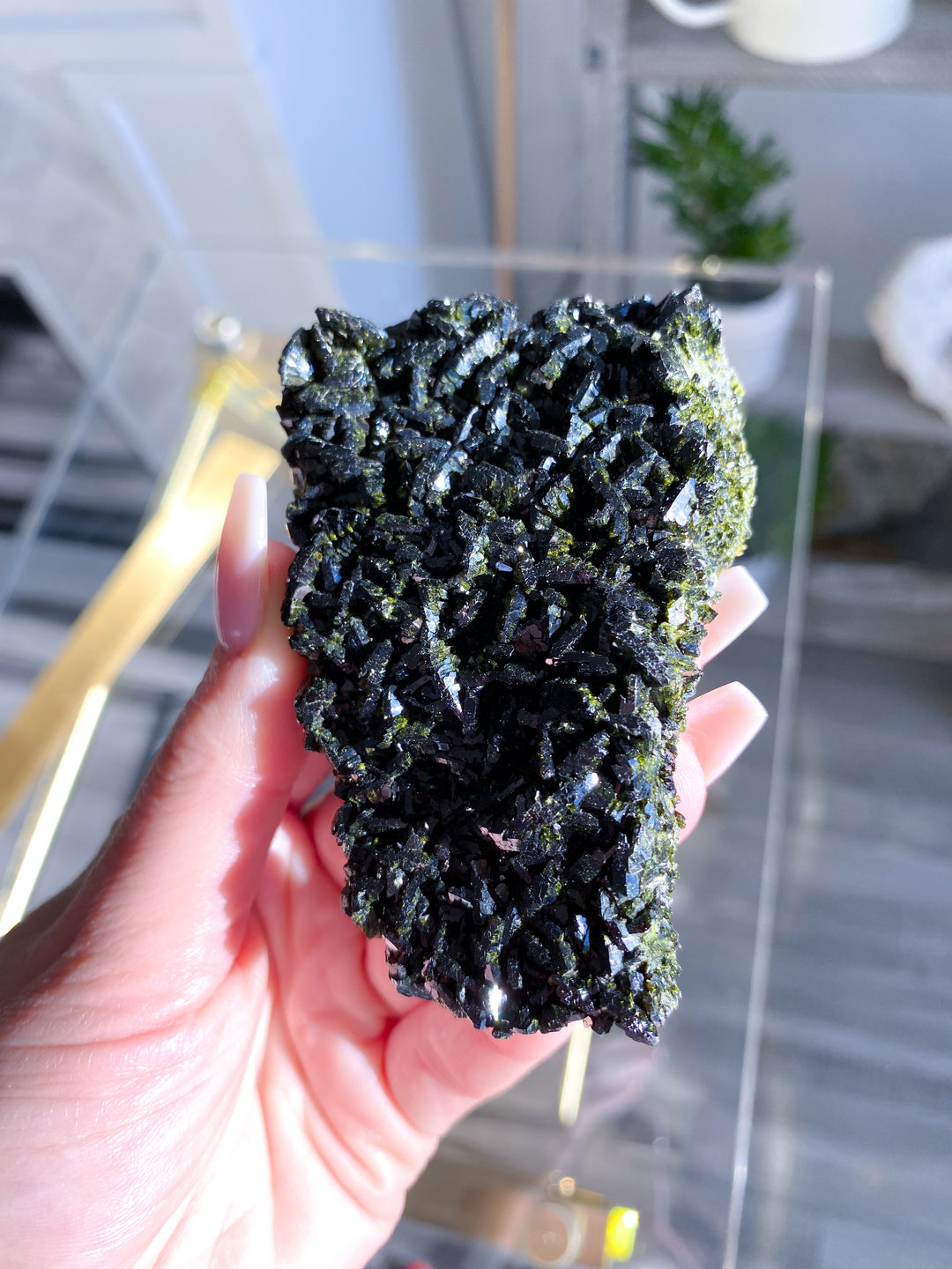 Deep Green Epidote Cluster #2