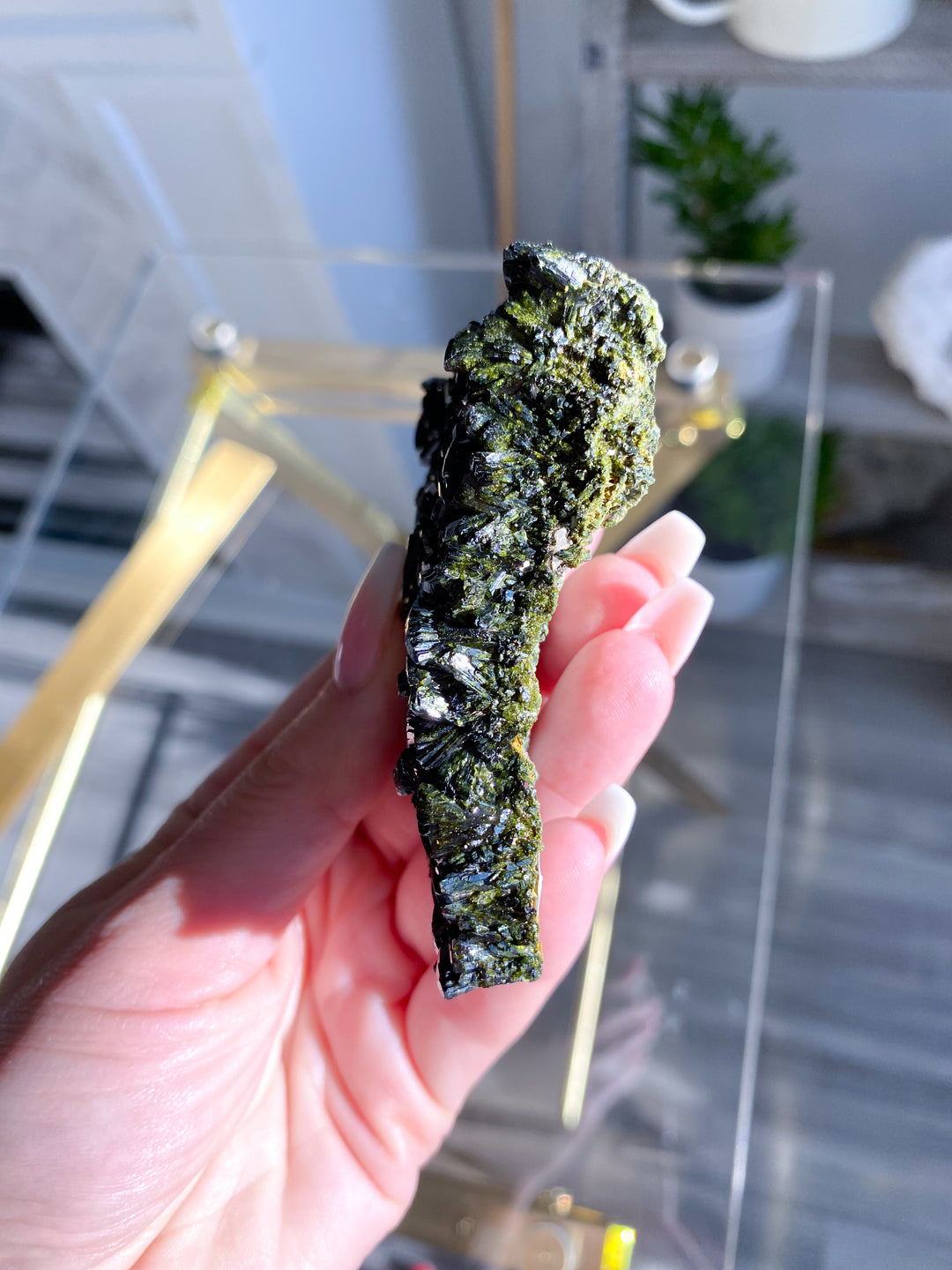 Deep Green Epidote Cluster #2