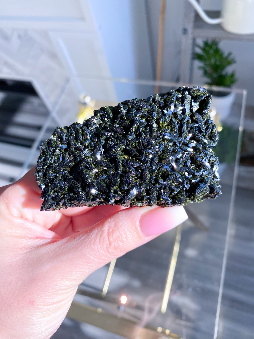 Deep Green Epidote Cluster #2