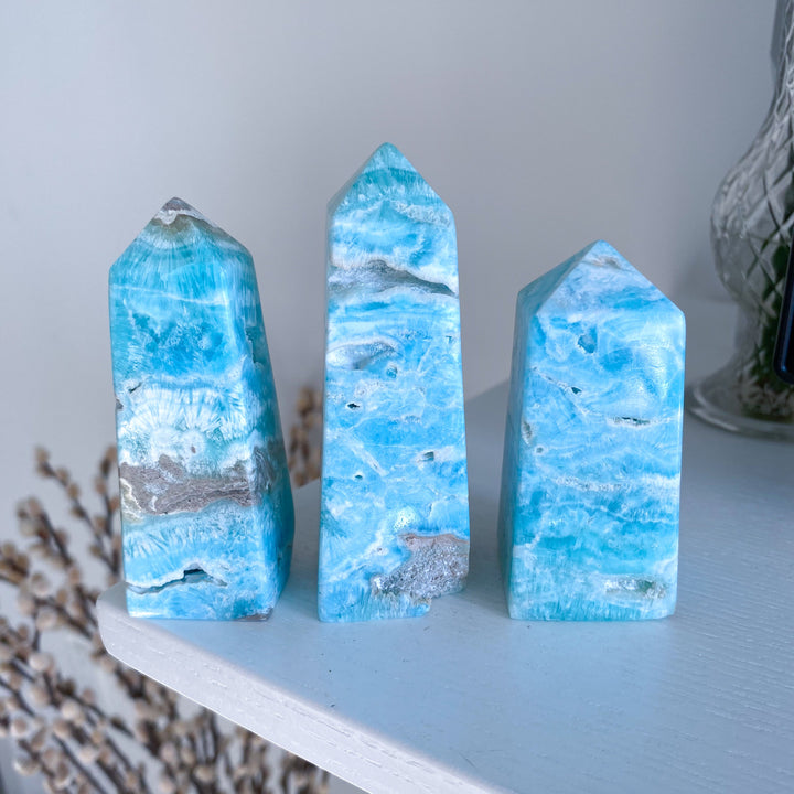 Blue Aragonite Tower