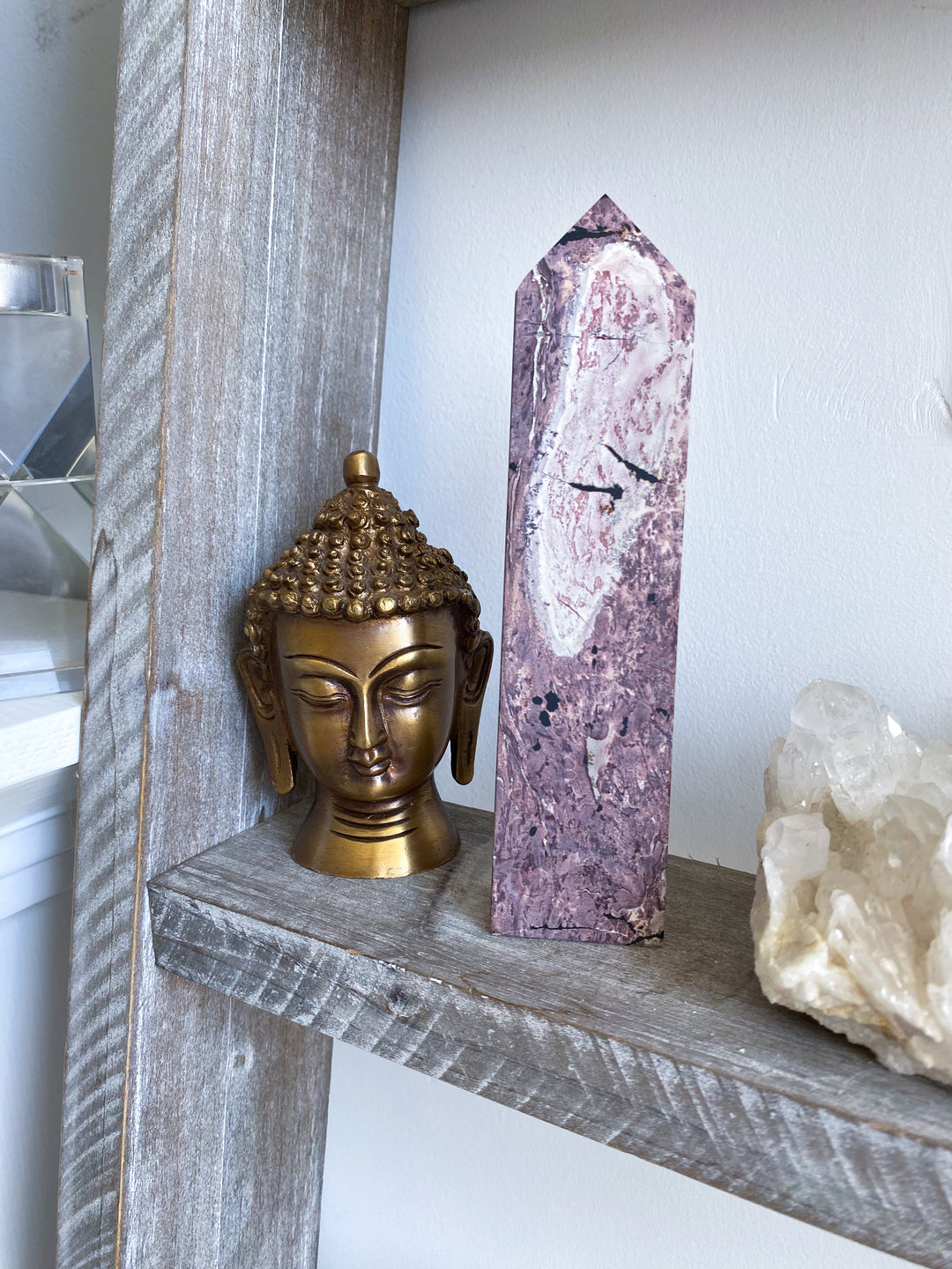 Stunning 6" Tall XL Picture Jasper Mauve Tower