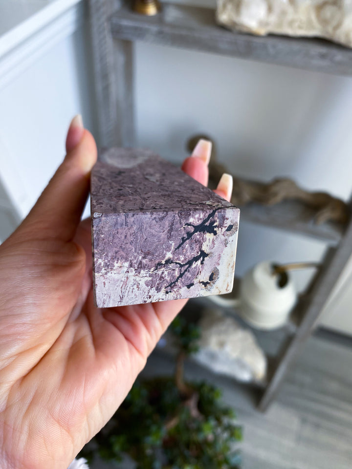 Stunning 6" Tall XL Picture Jasper Mauve Tower