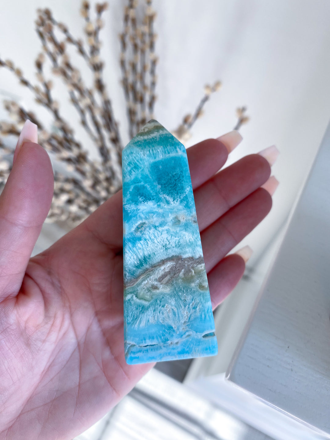 Blue Aragonite Tower